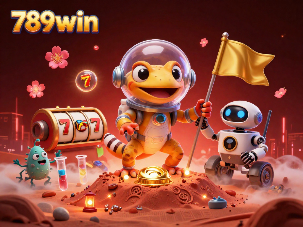 Engage with the lively world of 789win at a Martian casino, featuring vibrant gameplay elements.