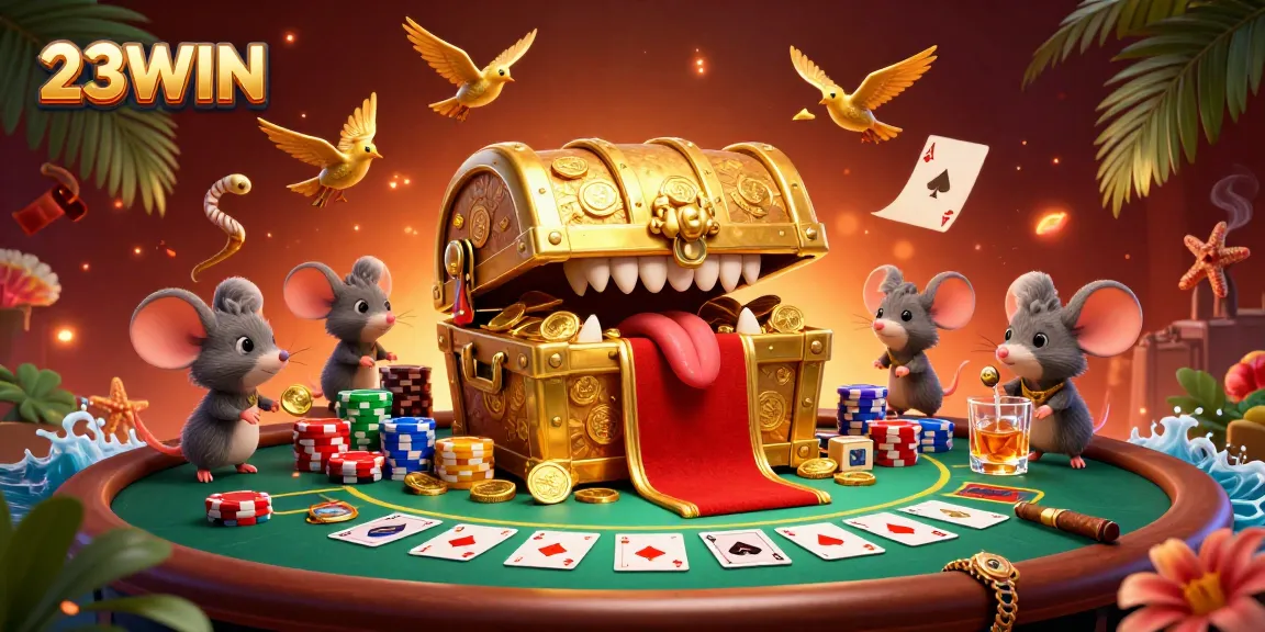 Experience thrilling gameplay at 23WIN with vibrant poker scenes featuring rich details and dynamic elements.
