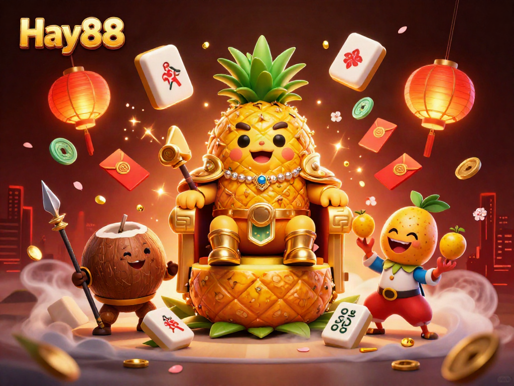 Experience the excitement of Hay88 with a vibrant 3D illustration showcasing casino characters and dynamic elements.