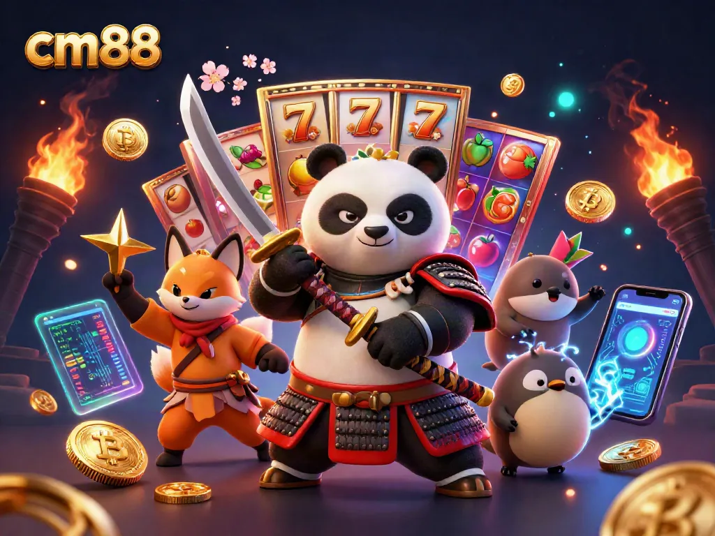 Experience thrilling gaming with cm88 amidst dynamic slot visuals and engaging characters.