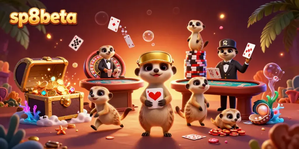 Engage in thrilling gameplay with sp8beta's meerkat casino operation, showcasing diverse games and excitement!