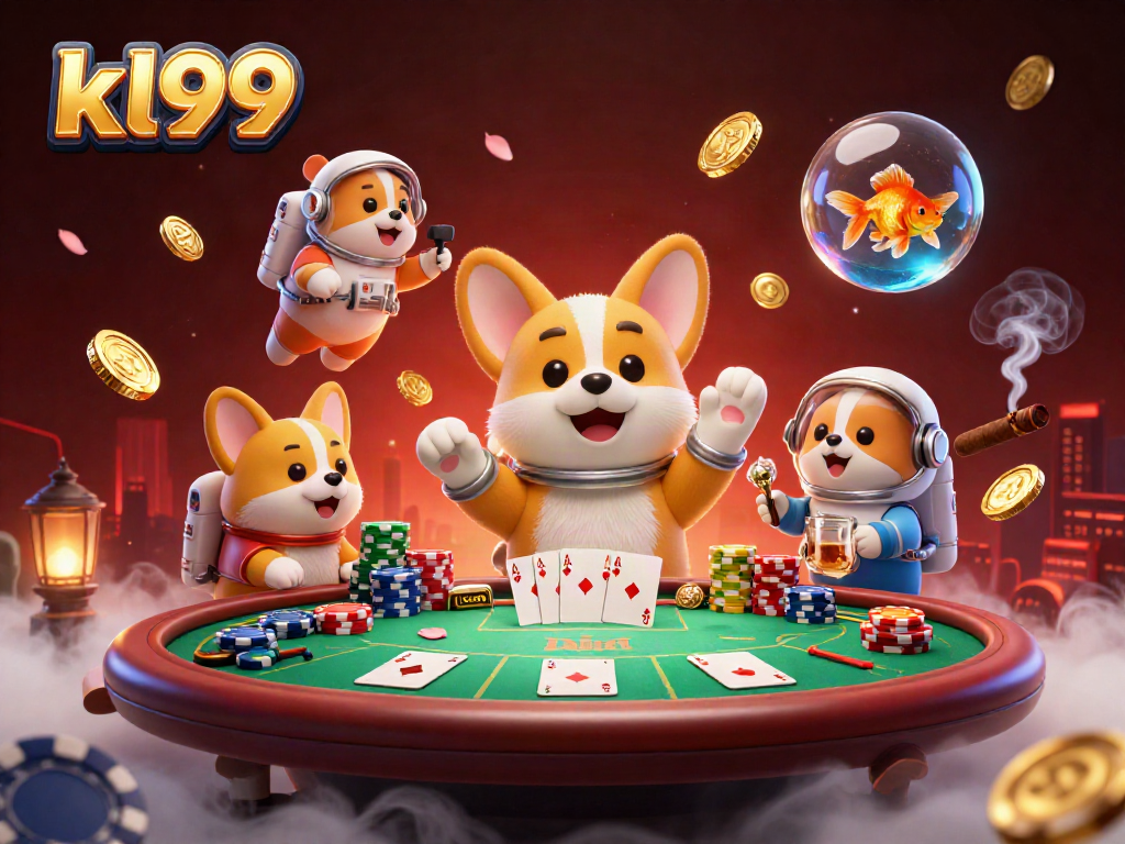 Experience the thrill of kl99 as a corgi faces challenges in a space casino.