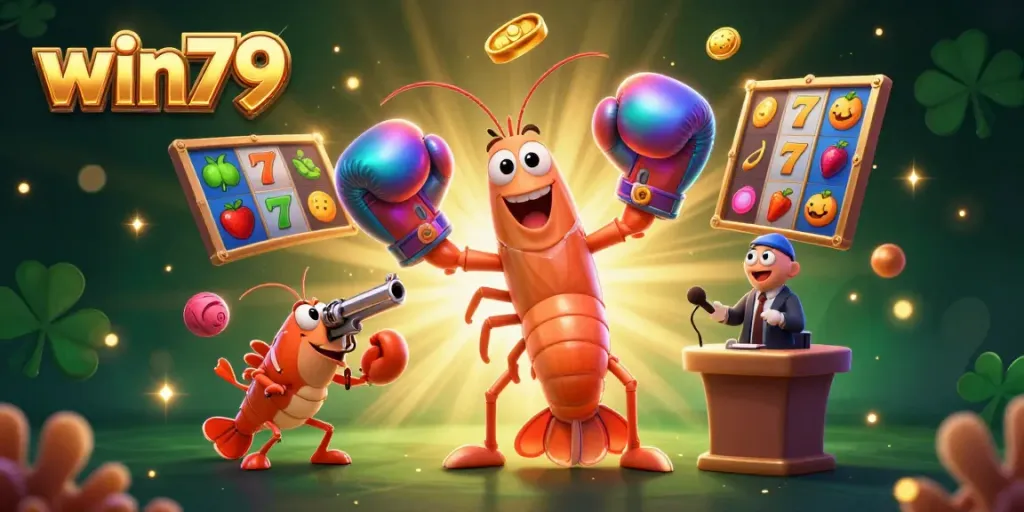 Win79: Engage in thrilling gameplay with dynamic slot elements featuring vibrant characters.